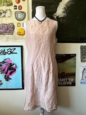 🌱 Dainty 90s 100% Silk Mini Dress 🌱